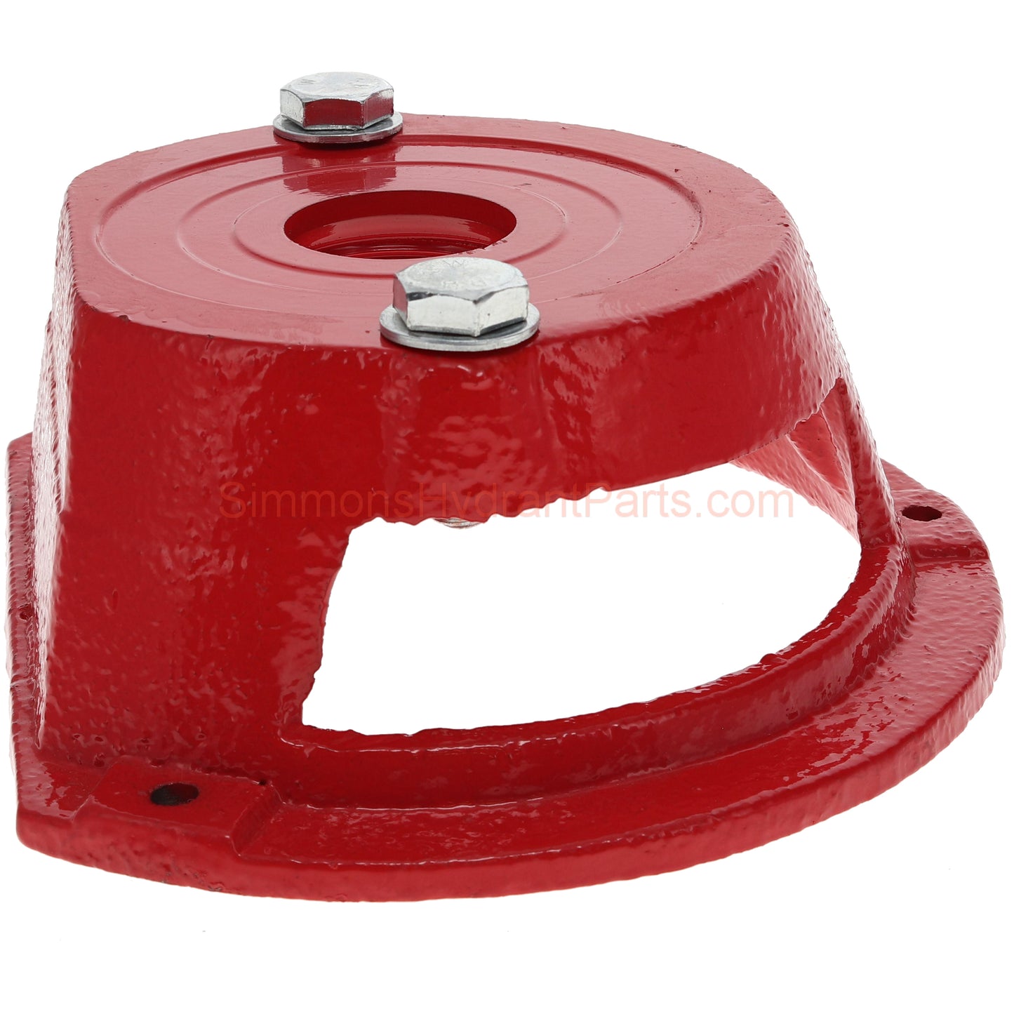 Side view of the Simmons genuine 1164 pump base. Showing the 2 hex bolts, and washers.