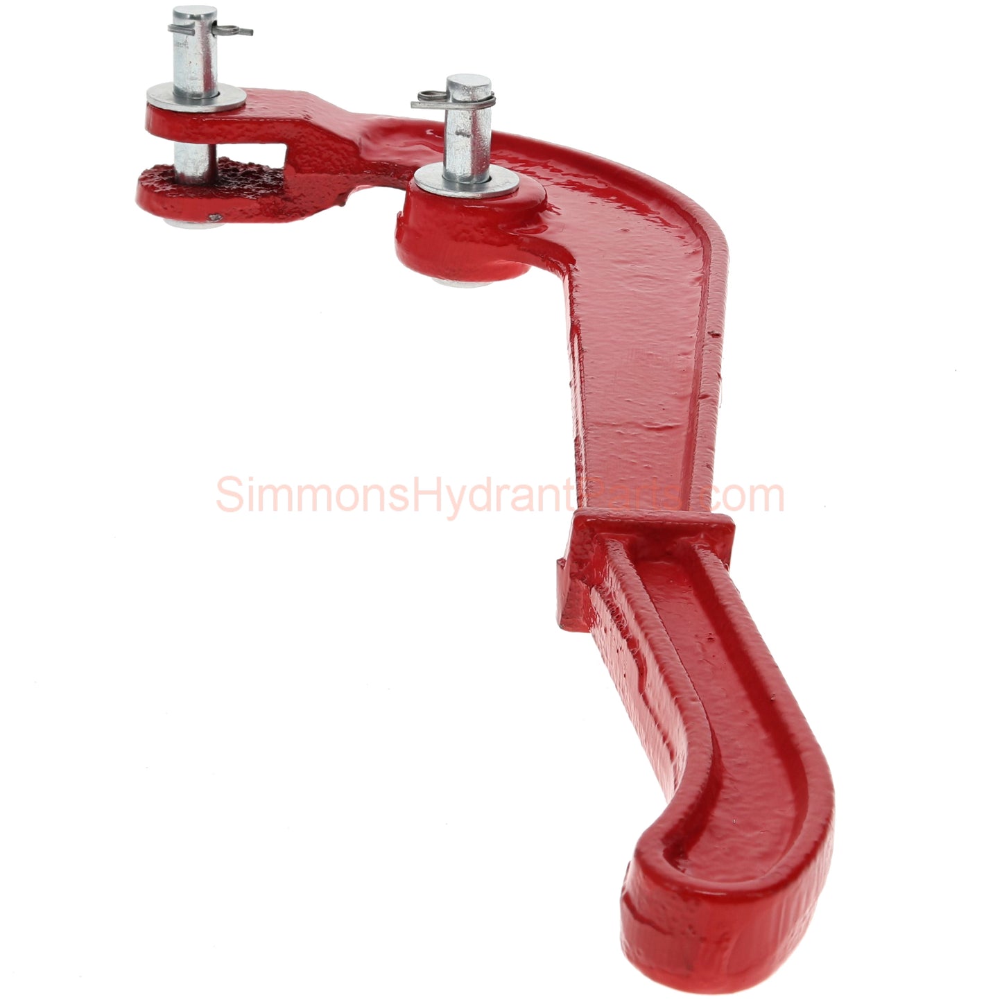 Bottom view of the Simmons genuine 1167 pump handle. Showing the hardware installed.