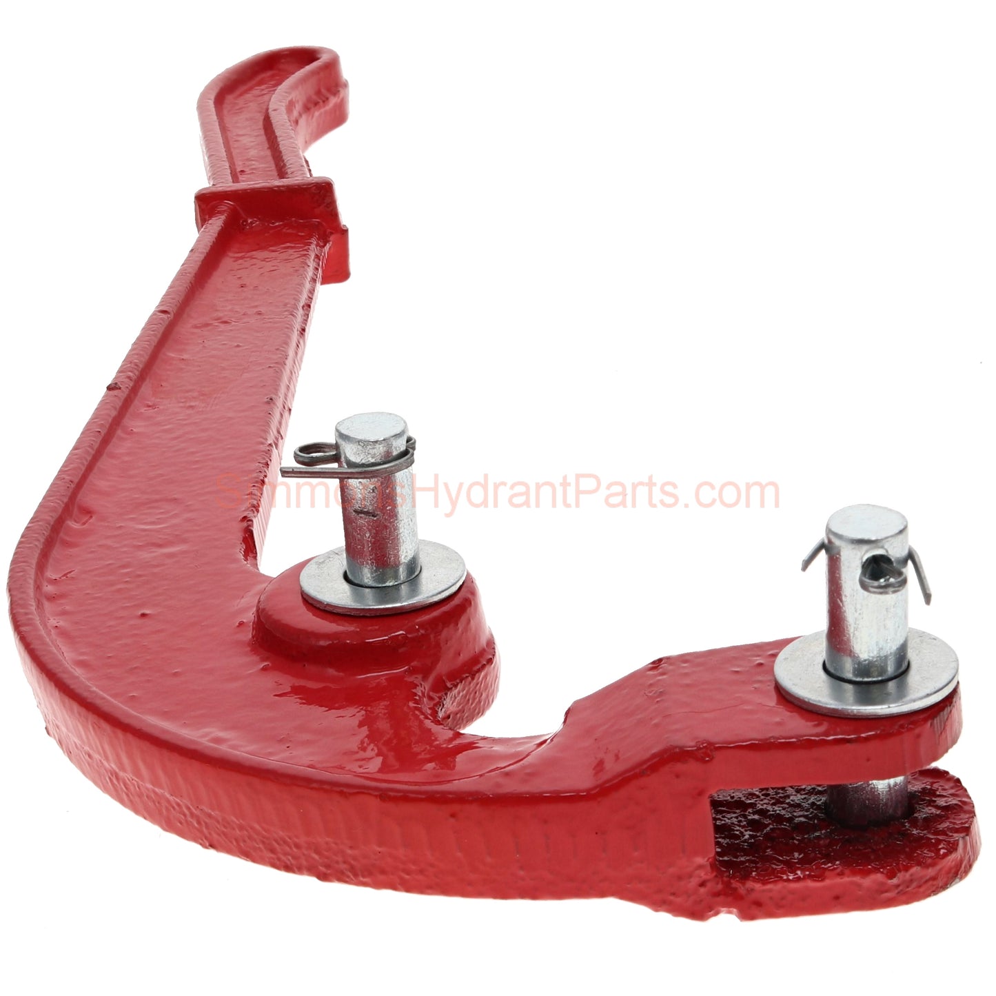 Top view of the Simmons genuine 1167 pump handle. Showing the connecting hardware installed into the handle.