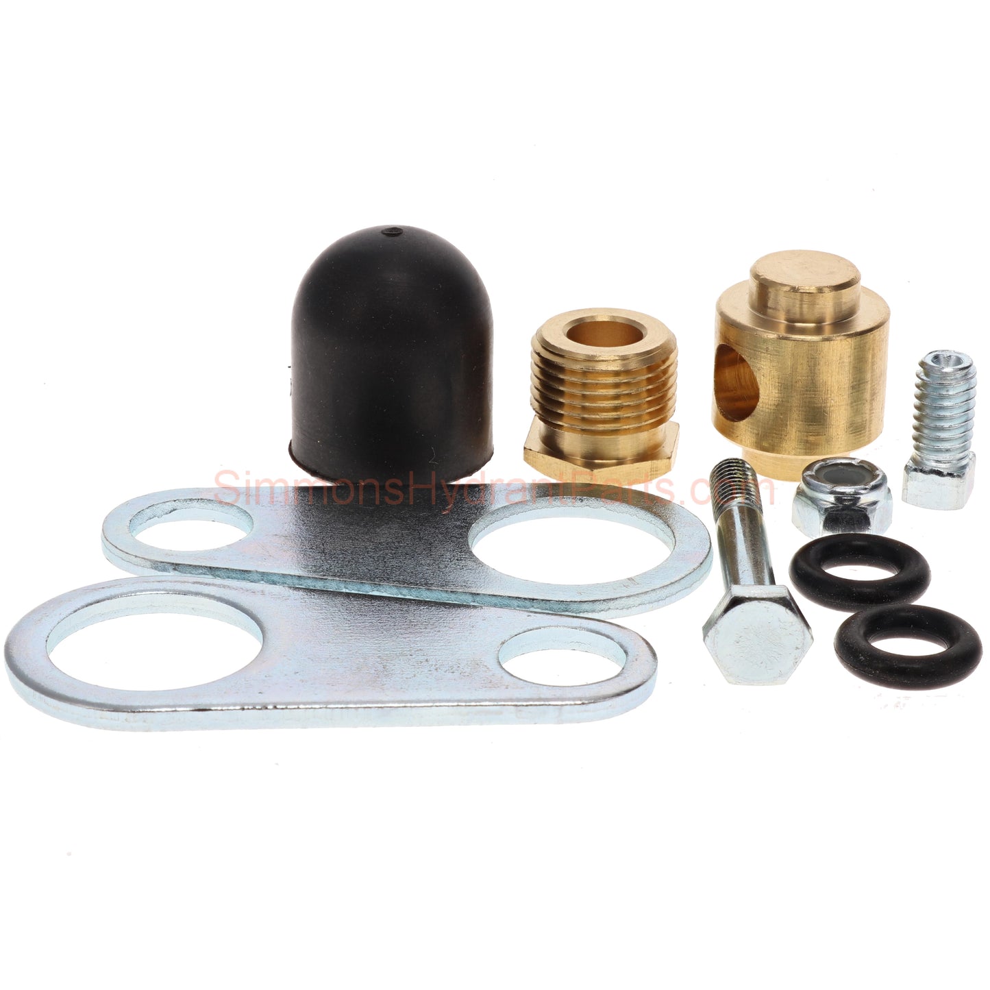 Side view of the Simmons genuine 852 repair kit. Showing all of the parts included with the kit.