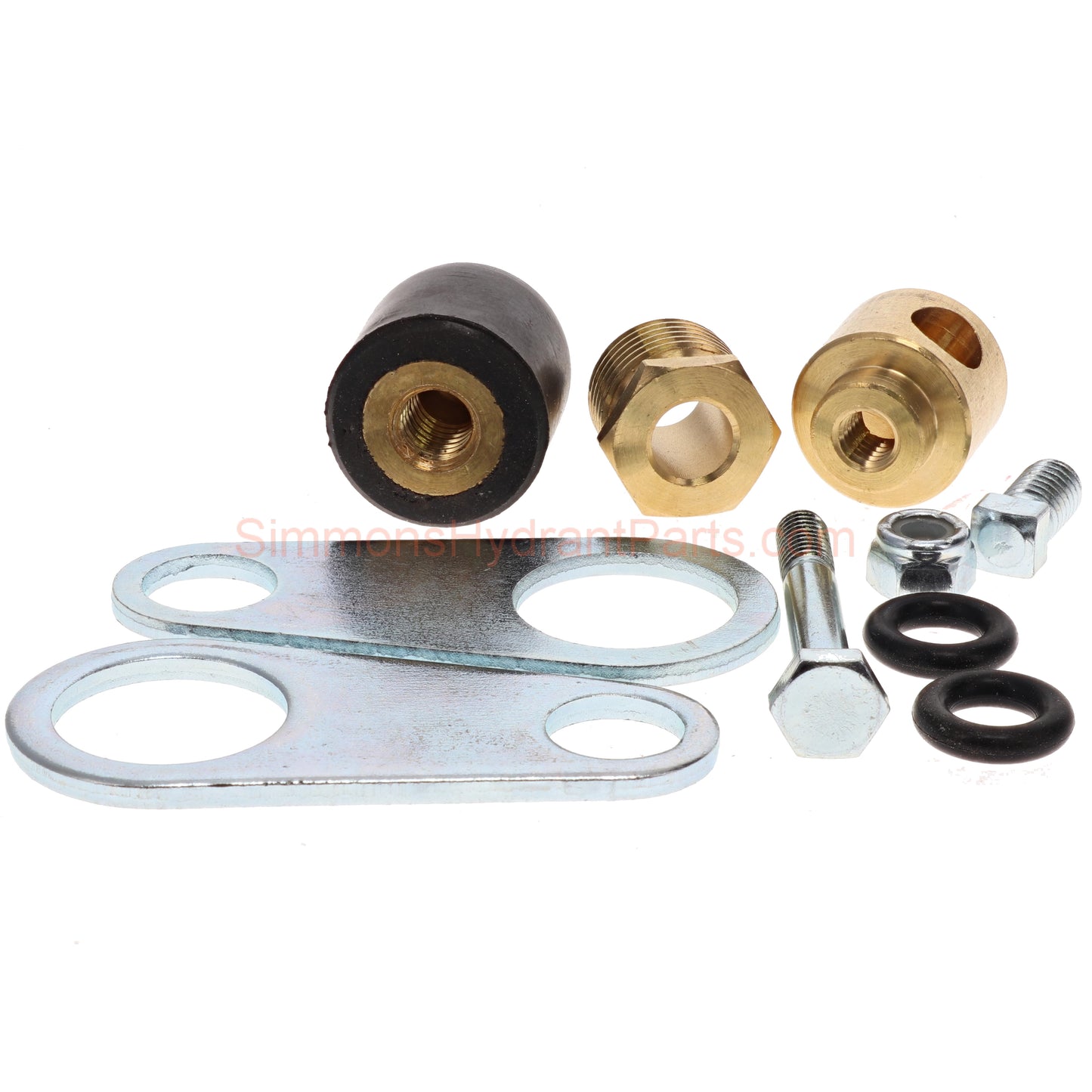 Side view of the Simmons genuine 852 repair kit. Showing all of the parts included with the kit.