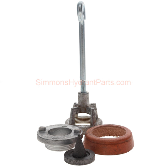 Front view of the Simmons genuine 1161 complete plunger assembly disassembled. 