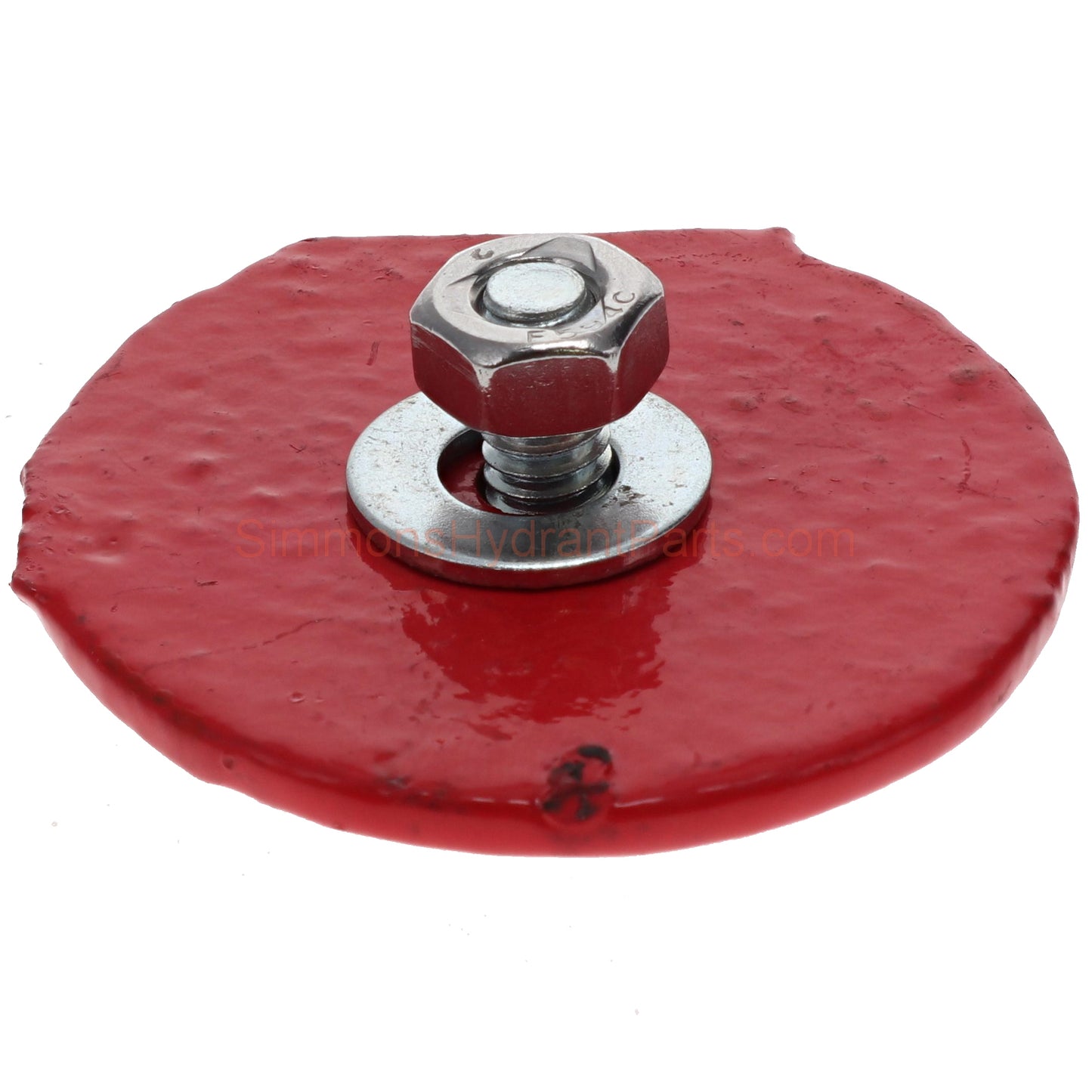 Underside view of the Simmons genuine 1163 weight with the screw, and washer installed. 