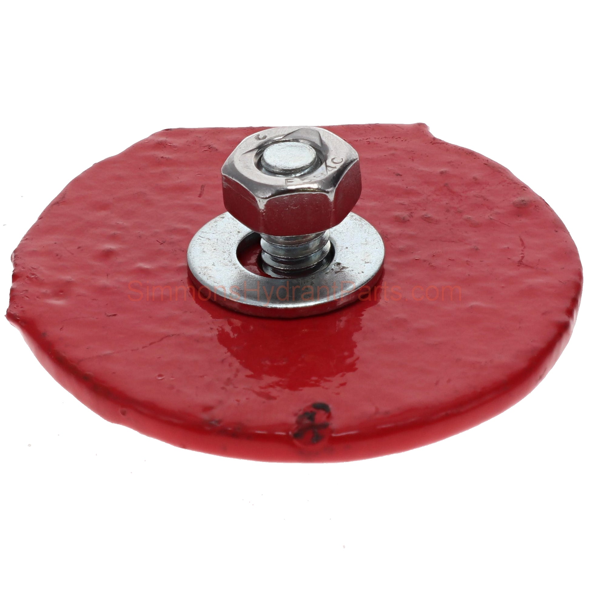 Underside view of the Simmons genuine 1163 weight with the screw, and washer installed. 