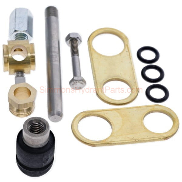 Overhead view of the Simmons genuine 800KIT. Showing all of the replacement parts included with the kit. 
