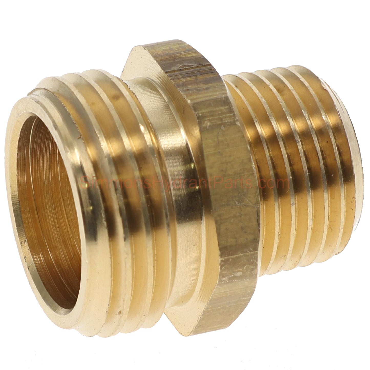 Side view of the Simmons genuine 8828 hose thread adapter. 