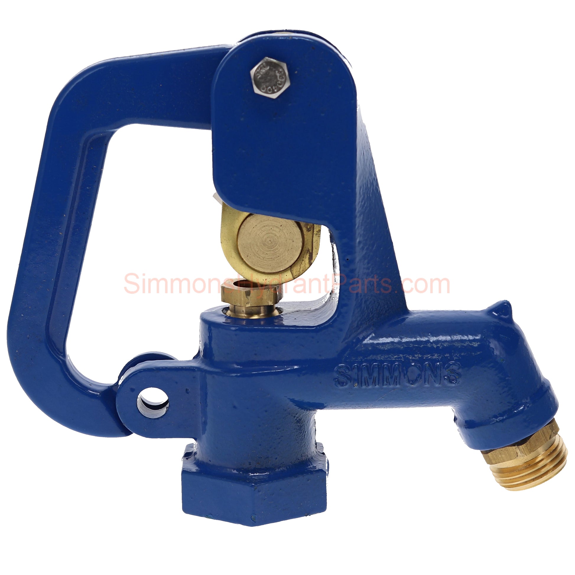 Side view of the Simmons genuine 890 yard hydrant head.  