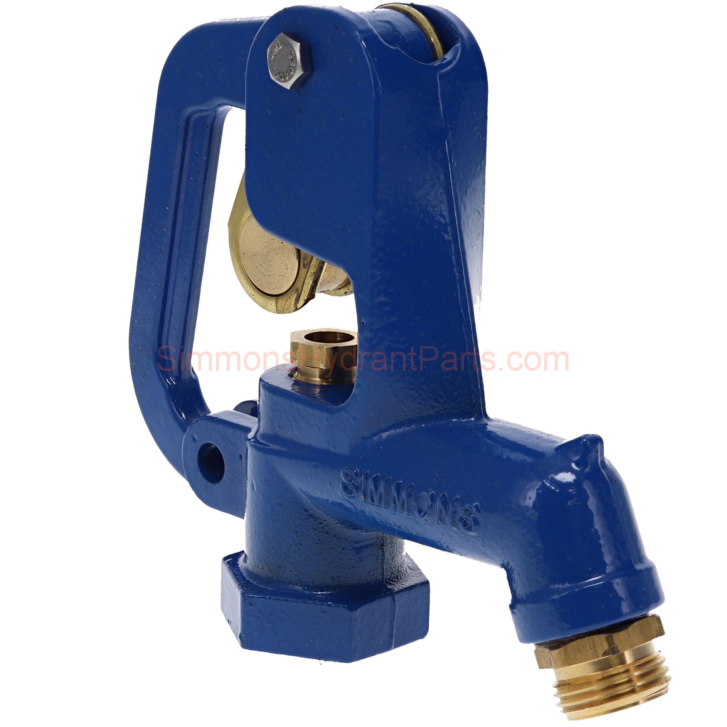 Front side view of the Simmons genuine 890 yard hydrant head 