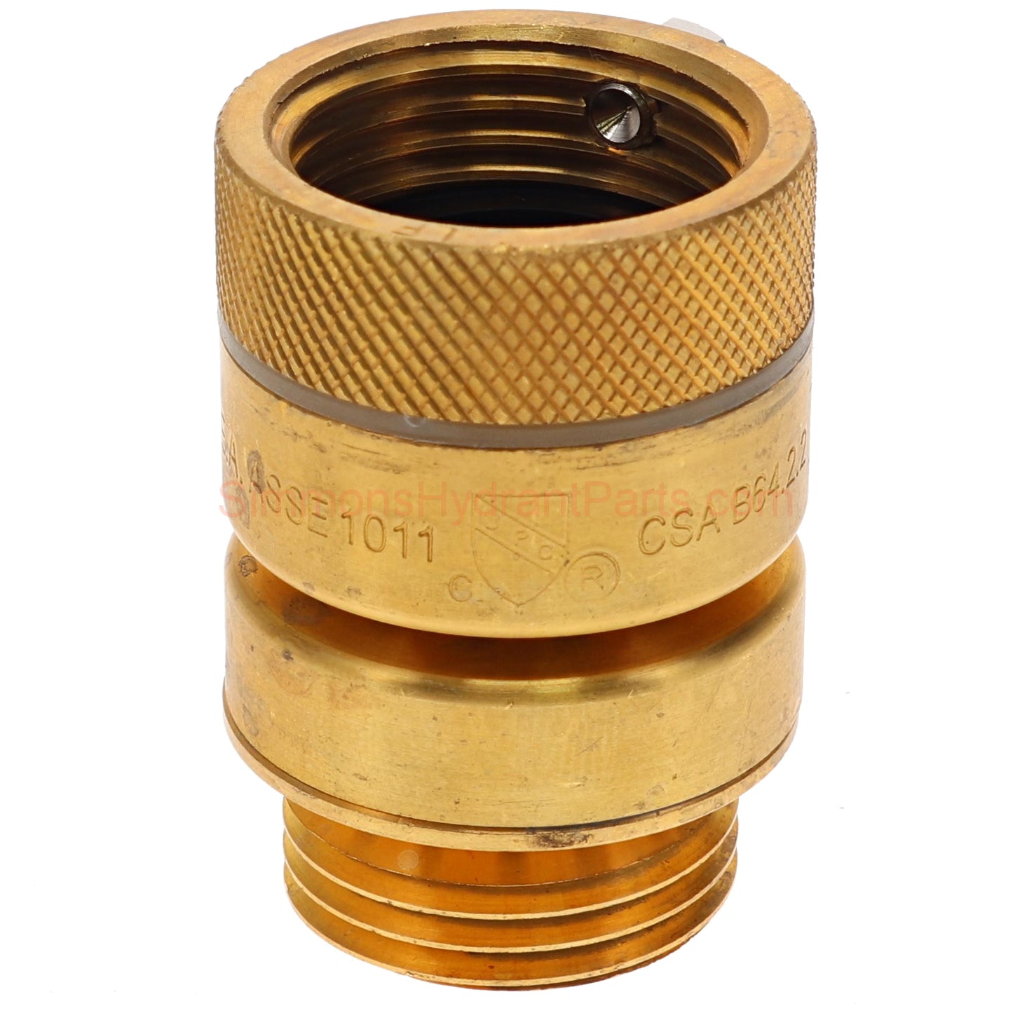 Side view of the Simmons genuine VB-4 double vacuum breaker.