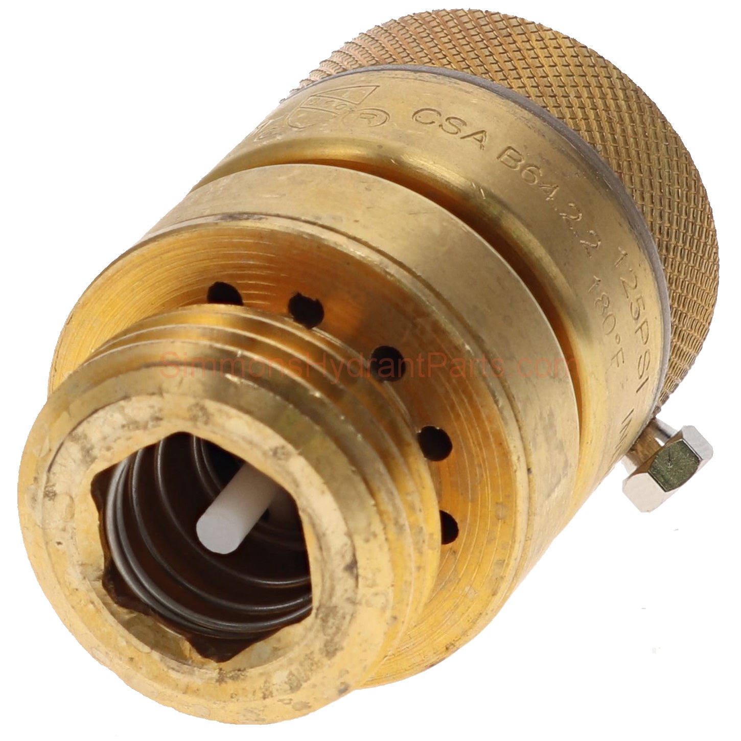 Top side view of the Simmons genuine VB-4 double vacuum breaker.