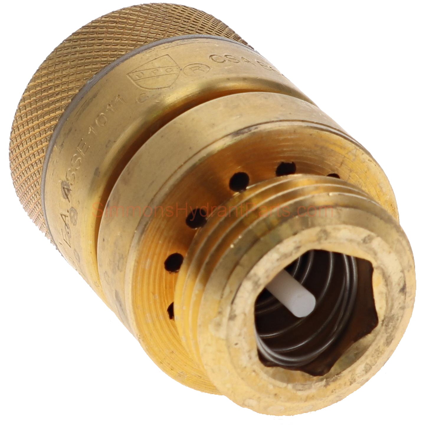 Top side view of the Simmons genuine VB-4 double vacuum breaker. 