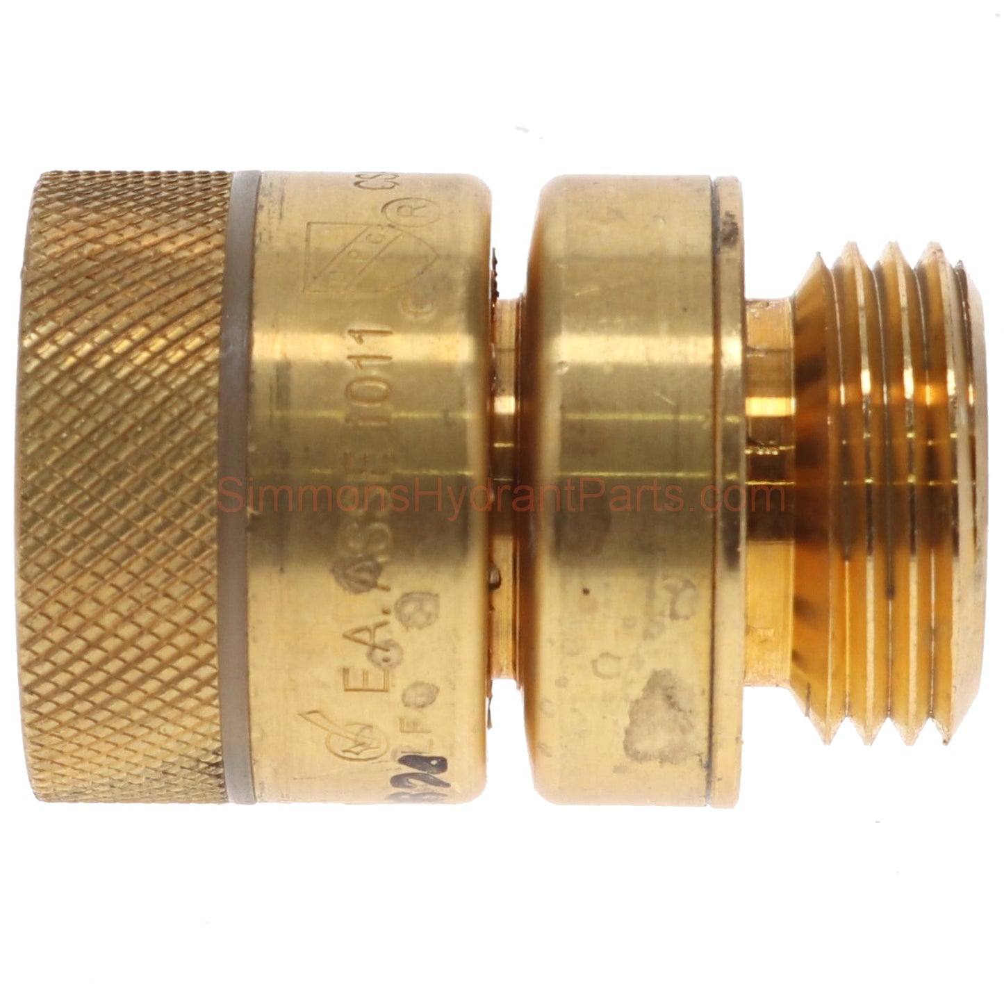Side view of the Simmons genuine VB-4 double vacuum breaker. 